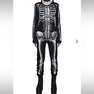 Dolls Kill Thermal Skeleton Onsie